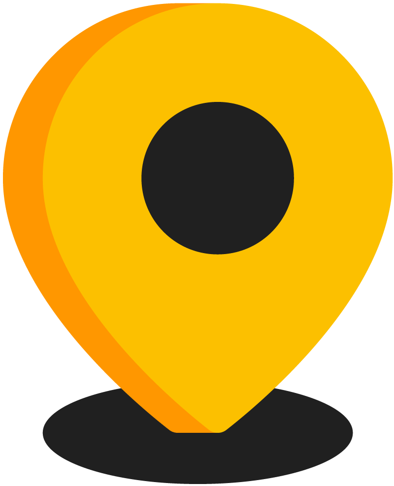 Untappd map marker pin in a perspective view with branded colors